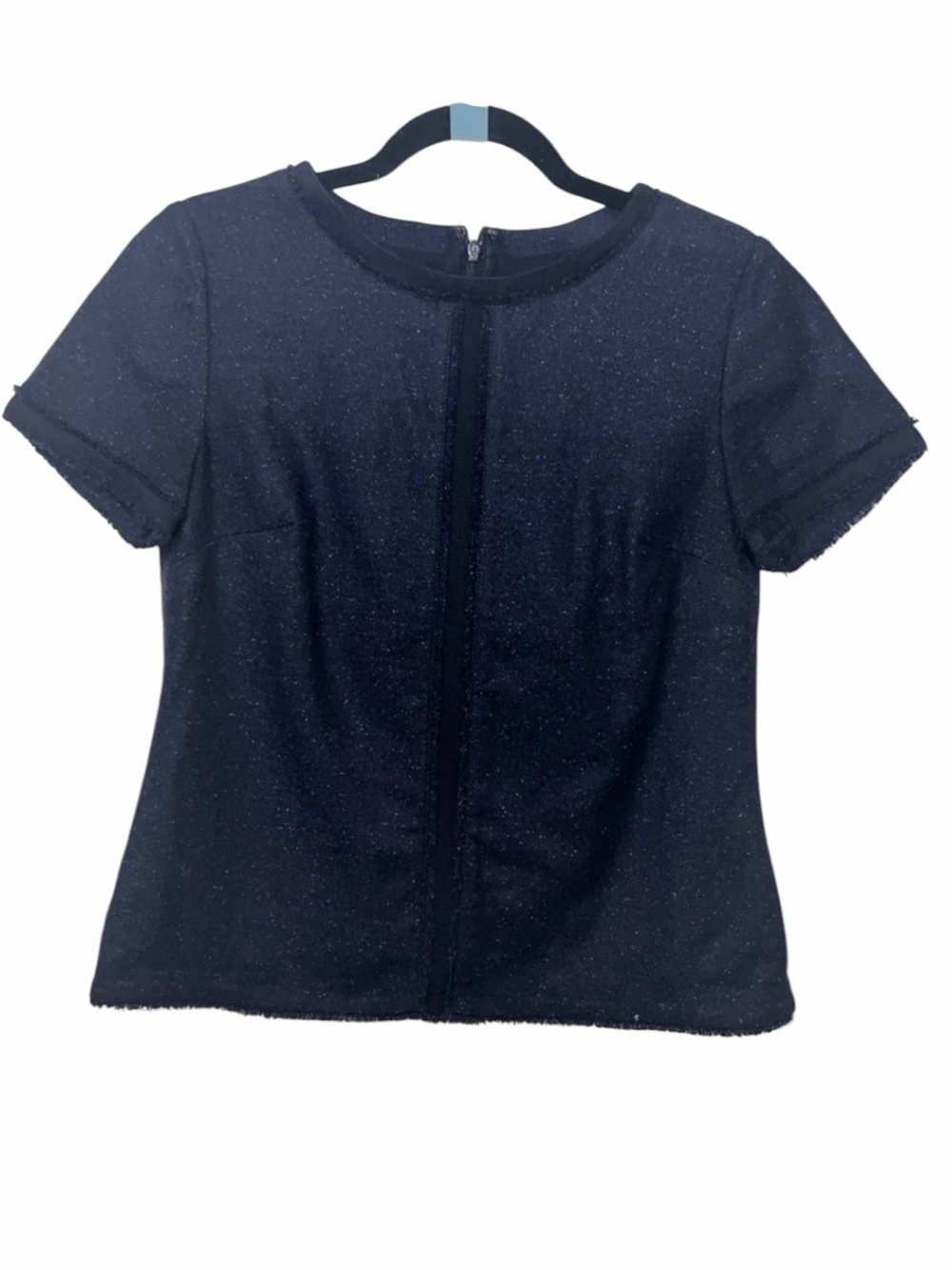 Banana Republic Navy Bleu tweed top Size 2